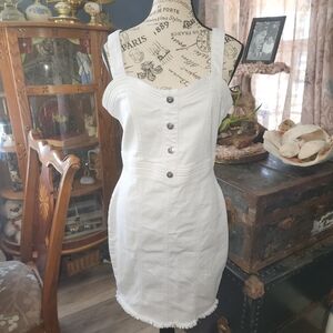 VENUS White Button-Front Mini Dress